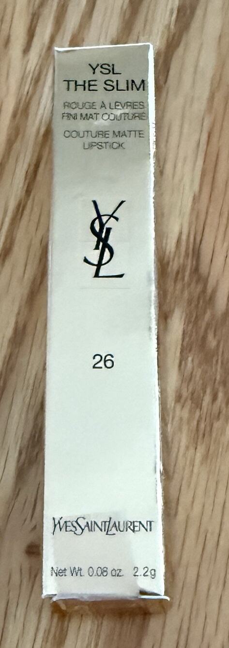 YSL The Slim Matte Lipstick 26 Orange Feathers Full Size 2.2g New